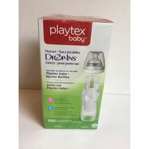 Playtex Drop-ins Nurser Bottles 100 Count Liners  8-10 oz New Sealed in Box